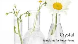  Presentation with solution chemistry - Presentation design consisting of chemistry experiments - test-tubes with a transparent solution background and a white colored foreground