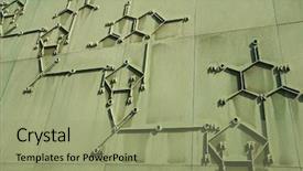  Presentation with element chemistry - Amazing presentation theme having chemistry formula - chemical signs low relief decorative backdrop and a  colored foreground