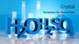 Presentation with chemistry formula - Audience pleasing PPT theme consisting of chemistry formula background backdrop and a cyan colored foreground