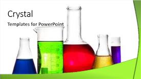  Presentation with laboratory blood test tubes - Amazing slide deck having chemistry gold - test-tubes isolated on white laboratory backdrop and a  colored foreground