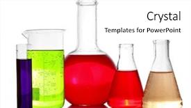  Presentation with laboratory blood test tubes - Slide set consisting of chemistry gold - test-tubes isolated on white laboratory background and a  colored foreground