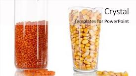  Presentation with test - Slide set consisting of chemistry gold - groats in test tube isolated background and a white colored foreground