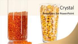  Presentation with tea leaves test tube - Slide deck enhanced with computer keyboard with word malware background and a sky blue colored foreground.