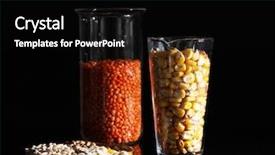  Presentation with tests - Colorful presentation design enhanced with glass of fresh watermelon smoothie backdrop and a teal colored foreground