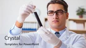  Presentation with chemical enginer - Slides having chemistry hydrocarbon - chemical engineer working on oil background and a lemonade colored foreground