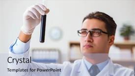  Presentation with oil - Audience pleasing PPT layouts consisting of chemistry hydrocarbon - chemical engineer working on oil backdrop and a light blue colored foreground