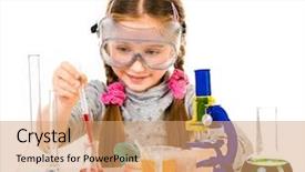  Presentation with flasks - Slides having chemistry isolated on a white background and a  colored foreground