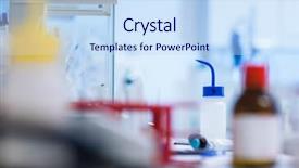  Presentation with glass chemistry lab equipment - Slide deck enhanced with chemistry lab shallow dof color background and a  colored foreground