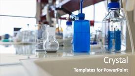  Presentation with instrument chemistry - Beautiful PPT layouts featuring chemistry lab backdrop and a gray colored foreground