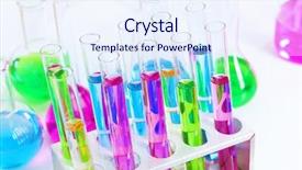  Presentation with glassware - PPT layouts enhanced with chemistry-laboratory-glassware-with-colour background and a sky blue colored foreground