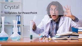  Presentation with chemistry - PPT layouts featuring chemistry-lecturer-during-lecture background and a lemonade colored foreground