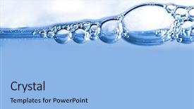  Presentation with molecules abstract - Audience pleasing presentation theme consisting of chemistry molecules - bubbles in liquid - abstract backdrop and a light blue colored foreground