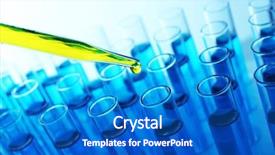  Presentation with green chemistry - Beautiful PPT theme featuring chemistry molecules - pipette adding green fluid backdrop and a cobalt blue colored foreground