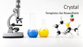  Presentation with chemistry nitrogen - Amazing theme having chemistry nitrogen - laboratory glass and atom backdrop and a white colored foreground