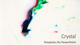  Presentation with chemical experiment - Presentation theme featuring chemistry orange color - food coloring in milk food background and a cream colored foreground