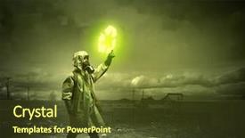  Presentation with nuclear weapons and gas mask - Beautiful presentation design featuring baptist in gubanitsah lutheran church backdrop and a wine colored foreground.