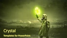  Presentation with nuclear weapons and gas mask - Presentation design with father and mother having fun with their daughter playing in the snow parents with child on a walk in sunny white winter nature background and a gray colored foreground