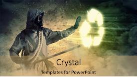  Presentation with gas - Audience pleasing PPT layouts consisting of chemistry reactor - image of man in gas backdrop and a  colored foreground