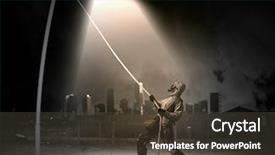  Presentation with nuclear chemistry - PPT layouts consisting of chemistry reactor - man in respirator against nuclear background and a tawny brown colored foreground