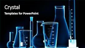  Presentation with chemicals - Audience pleasing PPT theme consisting of chemistry testing - flask with chemicals and test backdrop and a black colored foreground