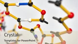  Presentation with rna - PPT theme consisting of chemistry rna - molecule structure close-up background and a lemonade colored foreground