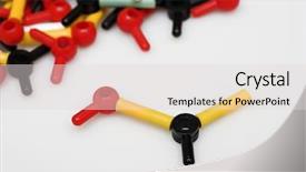  Presentation with hemoglobin molecule - Amazing presentation theme having chemistry rna - molecule structure close-up backdrop and a light gray colored foreground