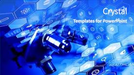  Presentation with analytical chemistry - PPT theme with chemistry still life mixed media background and a cobalt blue colored foreground