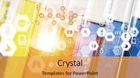  Presentation with chemistry - Theme enhanced with chemistry still life background and a yellow colored foreground