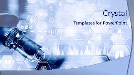  Presentation with analytical chemistry - Theme enhanced with chemistry still life background and a sky blue colored foreground