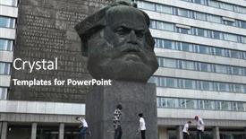  Presentation with karl marx - Amazing presentation theme having chemnitz-germany-may-8-2012 backdrop and a dark gray colored foreground