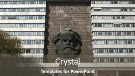  Presentation with karl marx - Presentation theme having chemnitz-germany-may-8-2012 background and a dark gray colored foreground