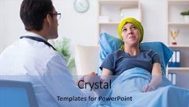  Presentation with cancer - Cool new theme with chemotherapy - cancer patient visiting doctor backdrop and a light blue colored foreground