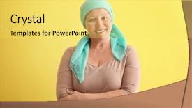  Presentation with colon cancer screening - Cool new presentation with chemotherapy - mature woman with cancer backdrop and a yellow colored foreground