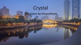  Presentation with china america asia - Slides consisting of chengdu sichuan china at anshun background and a light blue colored foreground