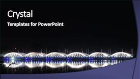  Presentation with bridge - Theme having chennai - colorfully and beautifully lit bridge background and a black colored foreground
