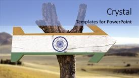  Presentation with india - Slides enhanced with chennai - india wooden sign background and a light blue colored foreground