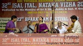  Presentation with india festival - Slides having chennai-india-dec-17-sudha background and a coral colored foreground