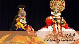  Presentation with drama - Audience pleasing theme consisting of chennai-india-september-7-indian backdrop and a coral colored foreground