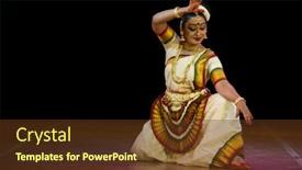  Presentation with classical dance - Beautiful presentation theme featuring chennai-jan-11-indian-classical backdrop and a tawny brown colored foreground