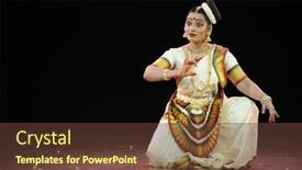 Presentation with classical dance - PPT theme with chennai-jan-11-indian-classical background and a tawny brown colored foreground