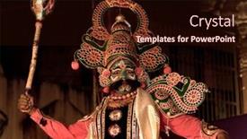  Presentation with india festival - Presentation theme consisting of chennai-jan-21-dancers-perform background and a wine colored foreground