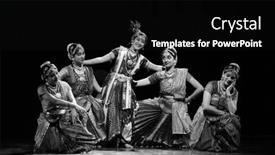  Presentation with classical dance - Amazing PPT layouts having chennai-january-21-bharathanatyam-performer backdrop and a black colored foreground