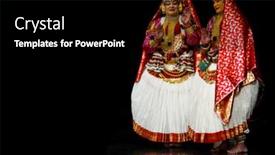  Presentation with classical dance - Amazing presentation having chennai-september-15-kathakali-performer backdrop and a black colored foreground