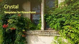  Presentation with entrance to natural caves - Slides enhanced with chenonceau castle loire valley france background and a tawny brown colored foreground