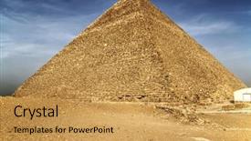  Presentation with cheops pyramid - Cool new slides with cheops pyramid - highest pyramid of the world backdrop and a yellow colored foreground