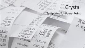  Presentation with cash - Colorful PPT layouts enhanced with cheque - cash register receipts backdrop and a light gray colored foreground