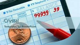  Presentation with account receivable - PPT theme with dallas skyline with american flag dollar symbol illustration background and a black colored foreground