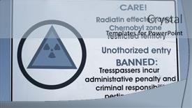 Presentation with checkpoint - PPT theme consisting of chernobyl-area-entrance-checkpoint-dityaki background and a light blue colored foreground