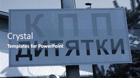  Presentation with checkpoint - Slide deck with chernobyl-area-entrance-checkpoint-dityaki background and a ocean colored foreground