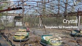  Presentation with pripyat - Presentation design enhanced with chernobyl area lost city pripyat background and a gray colored foreground